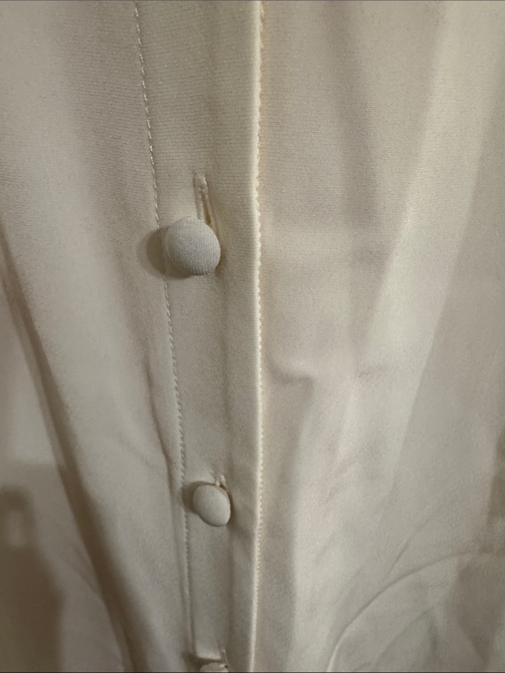 Light Cream Button-Front Maxi Shirt Dress by C O - Picture 3 of 11